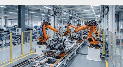 Automotive robotic manufacturing floor