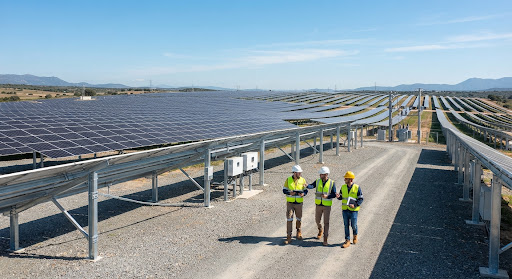 Utility scale solar plant
